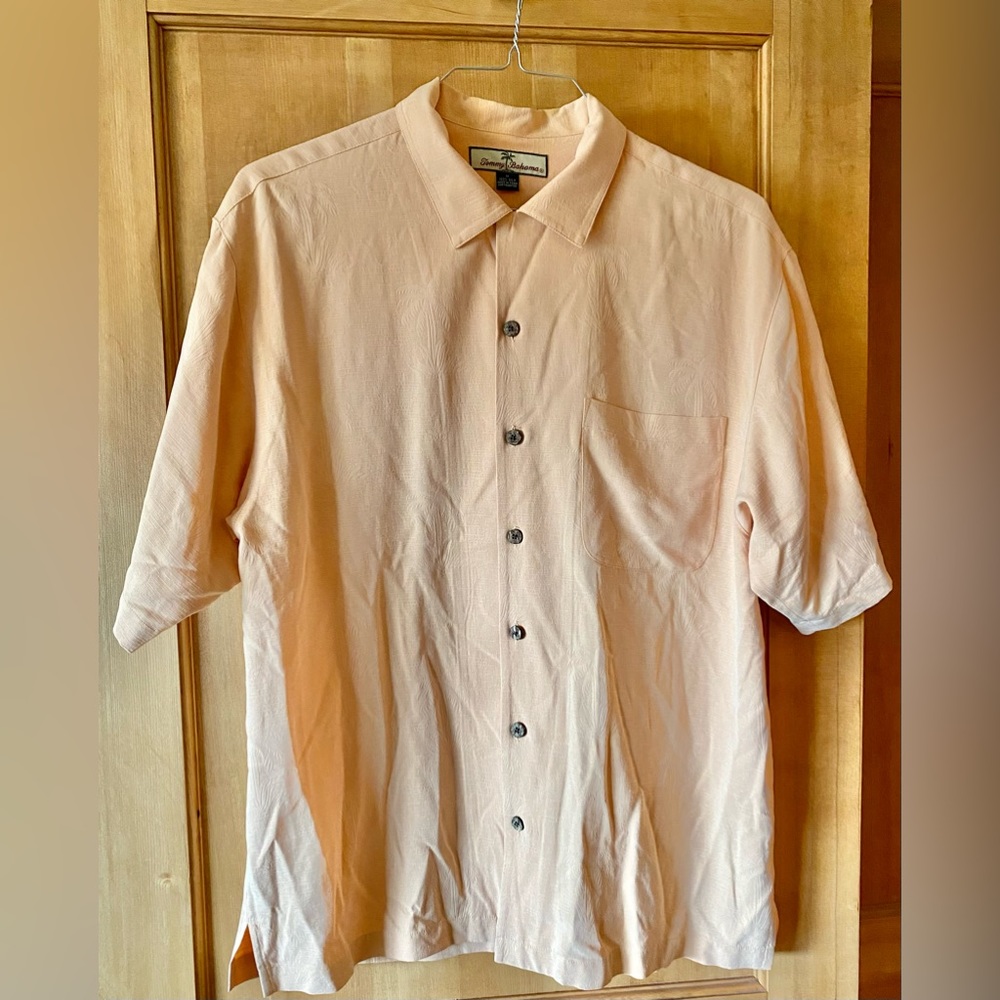 Tommy Banana Silk Short Sleeve Button Down (M)